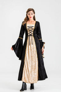 Medieval Retro Performance Costume Irish Costume Velvet Dress