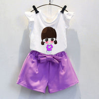 Girls' western style summer suit