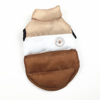Winter dog color matching padded jacket