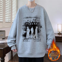Autumn And Winter Brushed Hoody Pu Handsome Long Sleeve