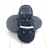 Solid color soft sole baby canvas shoes