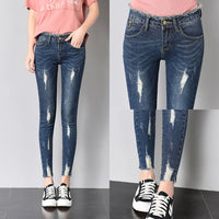 Slim nine-point pants