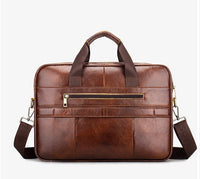 Leather Hand-carried Top Layer Cowhide Business Briefcase With Large Capacity