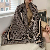 All-matching Thickened Double-sided Student Scarf Dual-purpose Tassel Shawl