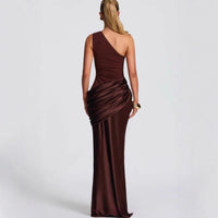 Elegant Womens Long One-Shoulder Dress