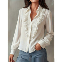 Womens Layered Design Long Sleeve Shirt