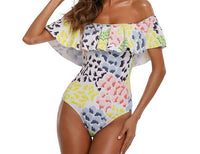 European and American Swimwear Big One Shoulder Shell Print European and American One Piece Bikini
