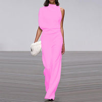 One-shoulder Sleeve Casual Commuter Jumpsuit