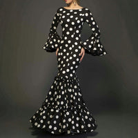Womens Retro French Polka-Dot Dress