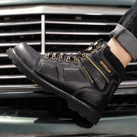 Men's Tough Guy Leather Boots Top Layer Cowhide