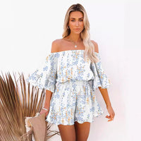 Patchwork Short Sleeve Loose Solid Color Chiffon Jumpsuit