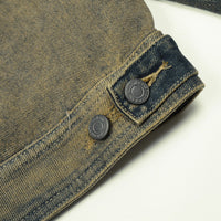 Loose Casual Wash Vintage Distressed Turn-down Collar Coat