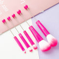 5PCS DIY Metal Handle Beaded Makeup Brush Suit