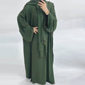 Dubai Solid Color Hook Cardigan Gown