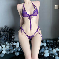 Sexy Lingerie Sexy Three-point Small Breast Size Exaggerating Bra Pure Desire Style Uniform Suit