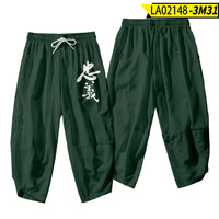 Men's Casual Sun Moon Creative Digital Printing Cropped Pants