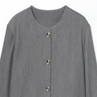 Women's Elegant Round-neck Cropped Blazer