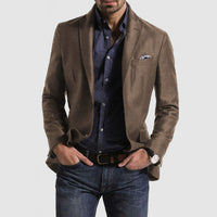 Men's Jacket Commute Leisure Printed Double Button Suit Jacket