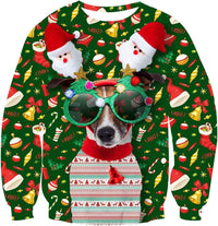 Crewneck Hoodie Sweatshirt With 3D Printed Graphic And Long Sleeves
