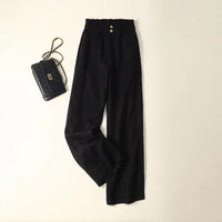 Linen Wide-leg Pants Female High Waist Drooping