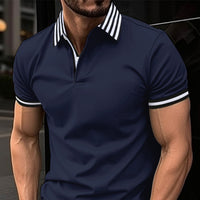 Summer Men's Button Henry Collar Sports Polo