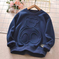 Long Sleeved T Shirt Children Plus Velvet Bottoming Shirt