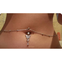 Crystal Butterfly Belly Chain Waist