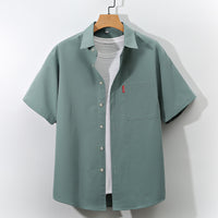 Men's Short Sleeve Shirt Youth Fashion Simple Plus Size