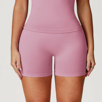Seamless High Waist Yoga Shorts Skinny Hip Raise Exercise Workout Pants