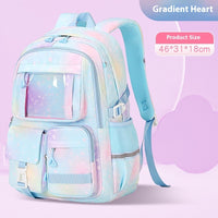 Pink Princess Primary School Student Schoolbag Children Backpack Girl Lightweight And Large Capacity
