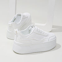 Japanese And Korean Platform Sports White Shoes Heightened Sneakers Casual Women's