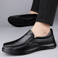 Outdoor Men's Breathable One Pedal Leather Shoes