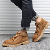 Breathable British Style Low Mid-cut Tooling Shoes