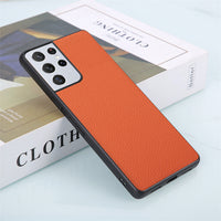 All Inclusive Lychee Leather Grain Galaxy Anti Fall Protective Case Business Tpu
