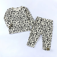 Children's Korean Style Leopard Print Stretch Homewear