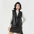 Versatile Fashion Suit Lapel Leather Waistcoat