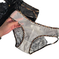 Sexy Leopard-Print Lace Underwear Hollowed-Out And Breathable For Women