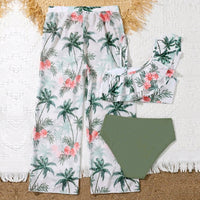 Girls' Flying Gauze Pants Swimsuit Three-piece Suit