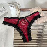 Female Cross Tie Hollow Mesh Breathable Thong