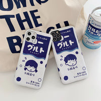 Japanese cartoon drink couple mobile phone case