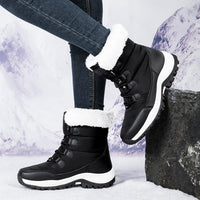 Fleece-lined Thickened Warm Wear-resistant Outdoor Hiking Shoes