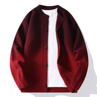 Gradient-knit Cardigan A Unisex Couple-matching Sweater With A Relaxed Casual Fit