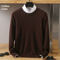 Mink Velvet Loose Round Neck Solid Color Sweater Bottoming Shirt