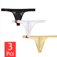 Men's Ice Silk Transparent T-back Thin