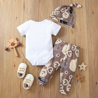 Children's Set Letters Short-sleeved Rompers
