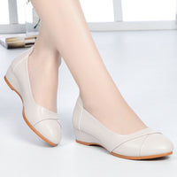 Womens Casual Round-toe Minimalist Low-heeled Shoes