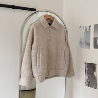 New Korean Version Of The Loose Trend Casual Plush Thickened Tweed Jacket