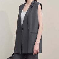 Commuter-style Handmade Three-Dimensional Cala Lily Padded Shoulder Waistcoat