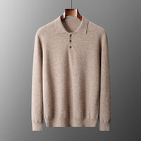 Polo Shirt Men's Casual Wool Sweater