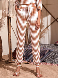 Casual Home Loose Straight Cropped Pants Women's Clothing